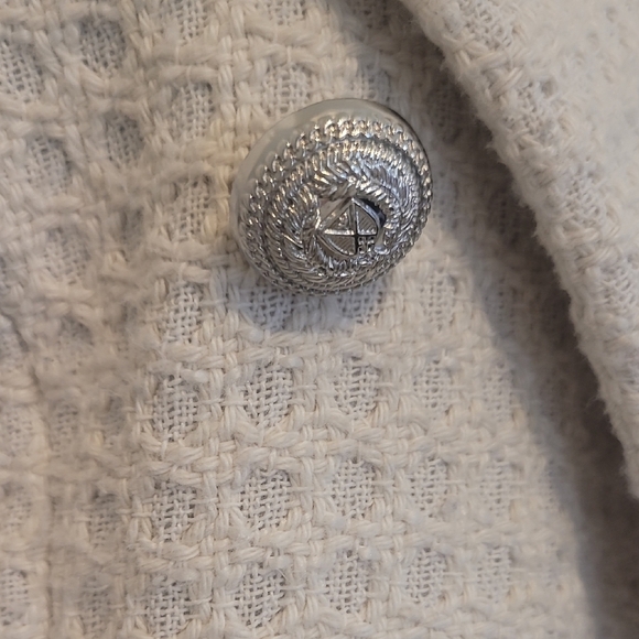 House of Harlow 1960 Textured Cream Blazer - Picture 3 of 5